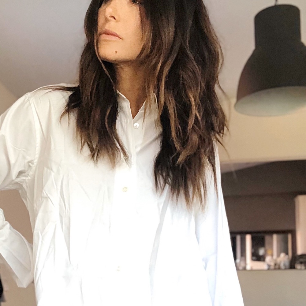 Ref Denton oversized white shirt boyfriend shirt